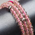 Rosewater x Magenta | Mini Firefly Glass Macrame Bracelet